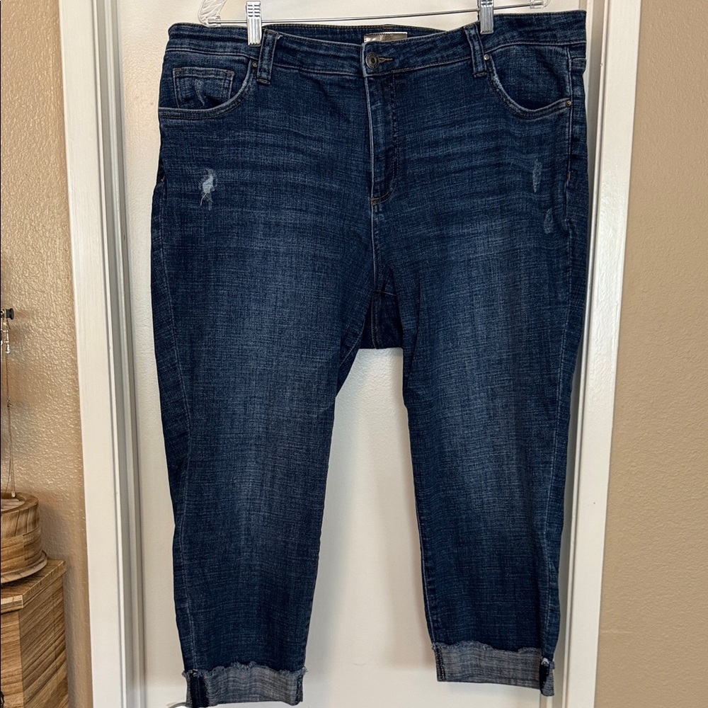 Kut from the Kloth Dark Wash Cropped Jeans